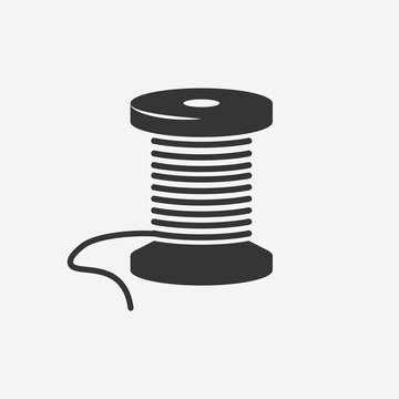 Thread reel, sewing, tailor icon. New trendy thread reel vector illustration symbol.