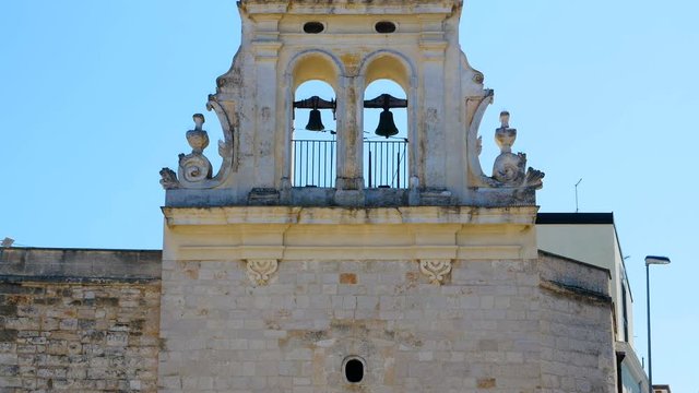 Facade of a small 16th century church in Modugno near Bari. Apulia - ITALY