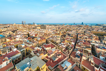 Fototapeta premium Barcelona from Santa Maria del Pi church, Spain