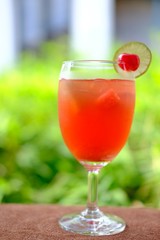 close up summer drink fruit punch mocktails