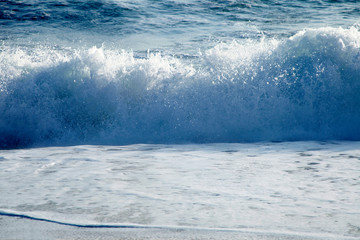 wavy blue sea water background