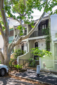 a typical terrace house in Sydney Australia