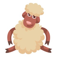 Funny sheep icon. Cartoon of funny sheep vector icon for web design isolated on white background