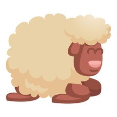 Sleeping sheep icon. Cartoon of sleeping sheep vector icon for web design isolated on white background