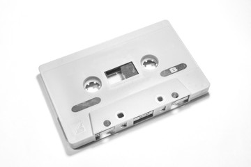 audio cassette isolated on white background