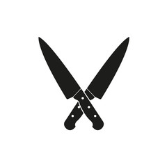 Icon of kitchen knives. Simple vector illustration