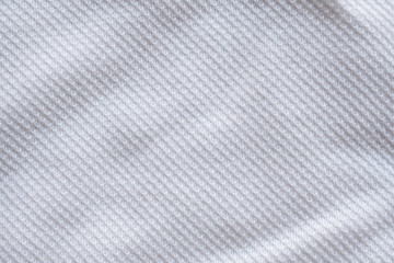 Fototapeta na wymiar White fabric sport clothing jersey texture background