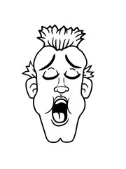 gähnen kopf gesicht stöhnen orgasmus müde comic cartoon clipart lustig cool grimasse erregt sex ficken poppen glücklich augen mund entspannt
