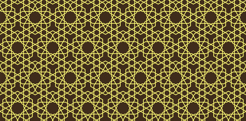 Arabic ornamental seamless pattern. Vector illustration.