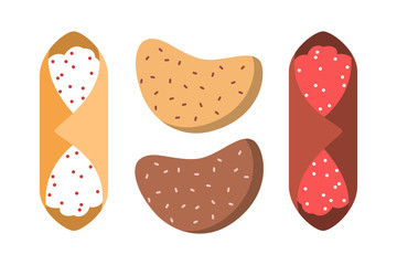 Cookie set. Collection of sweet bakery with chocolate