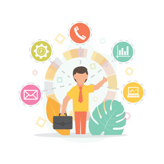 Businessman Business concept Vector illustration for business design and infographic