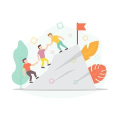 Teamwork Business concept Vector illustration for business design and infographic