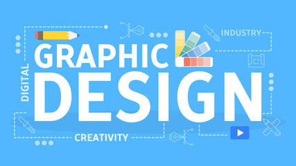 Graphic design concept. Idea of digital art