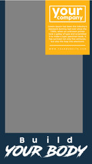 Modern promotion web banner for social media mobile apps