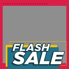 Modern promotion square web banner for social media mobile apps