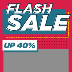 Modern promotion square web banner for social media mobile apps