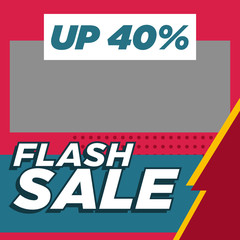 Modern promotion square web banner for social media mobile apps