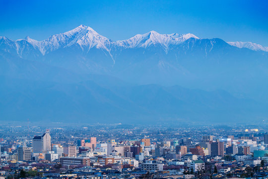 Matsumoto City And The Japanese Northern Alps, Nagano Prefecture, Honshu, Japan