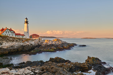 Portland Head Lighthouse at Cape Elizabeth, Maine, USA.