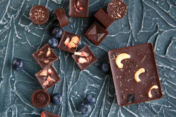 Raw Vegan Handmade Chocolate with nuts and dried