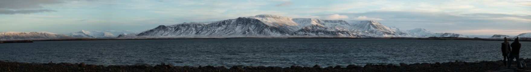 panorama of the coast of Reykjavik, Iceland