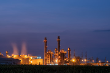 Gas turbine electrical power plant at industrial Estate.