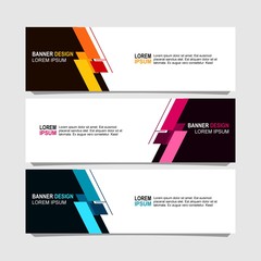 Vector abstract design banner web template.
