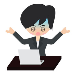 パニックを起こす女性