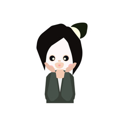 パックをする女性