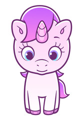 Cute unicorn front