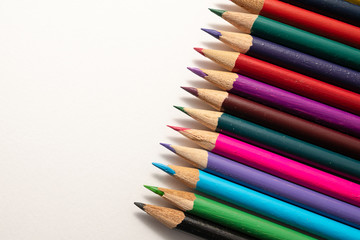 Obraz premium colored pencils for drawing isolated on white background