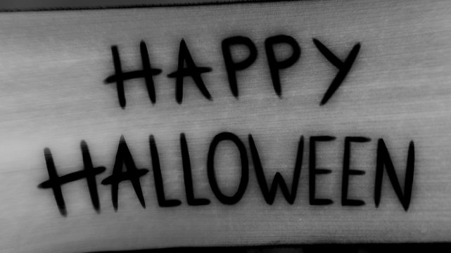  Spooky dark happy halloween text words inscription