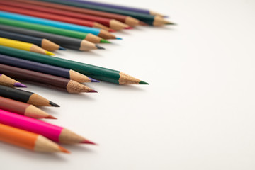 colored pencils for drawing isolated on white background