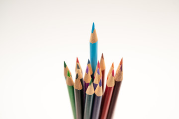 colored pencils for drawing isolated on white background