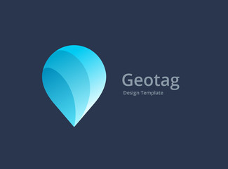Geotag or location pin logo icon design