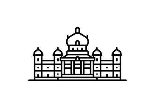 Karnataka Map Vidhana Soudha Line Drawing Stock Vector (Royalty Free)  2215445131 | Shutterstock