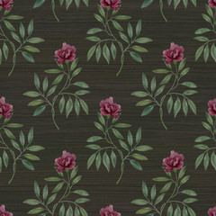 Seamless watercolor flowers pattern. Hand painted flowers. Flower pattern for design. Seamless floral pattern. Drawn flowers for packaging, wallpaper, fabric.  Botanical seamless pattern.