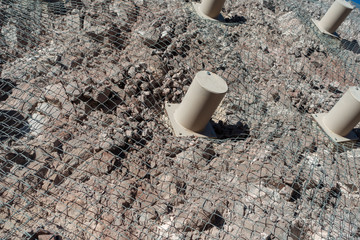steel netting reinforcing mountain side engineering