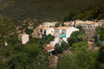 Fototapeta na wymiar Benamahona one of the famous white towns from Cadiz region at Andalucia, Spain.
