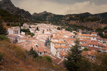 Obraz premium Grazalema one of the famous white towns from Cadiz region at Andalucia, Spain.