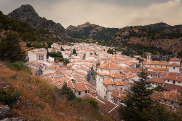 Fototapeta na wymiar Grazalema one of the famous white towns from Cadiz region at Andalucia, Spain.