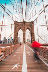 Fototapeta na wymiar Brooklyn bridge in New York