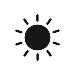 Sun icon vector isolated, sun symbol