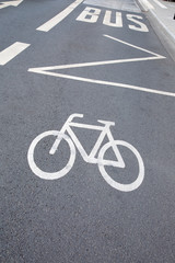 Cycle Path and Bus Lane; Frankfurt