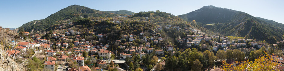 Fototapeta na wymiar panorama of the village of Goynuk in the Bolu mountains in Turkey