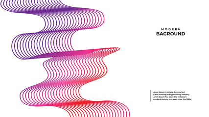 Abstract banner, bag round of colors and lines in a beautiful combination. Modern vector template