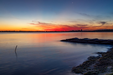 Fototapeta na wymiar Como Jetty Perth Orange Sky Sunset 1 