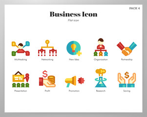 Fototapeta premium Business icons flat pack