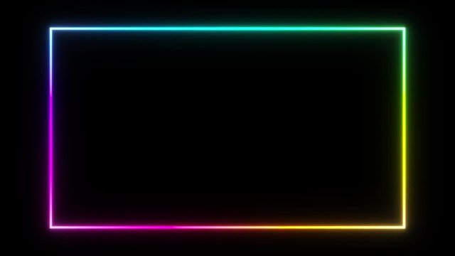 Abstract seamless background full range of colors web neon box pattern LED screens looped animation rainbow