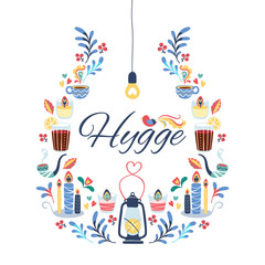 Hygge style background.